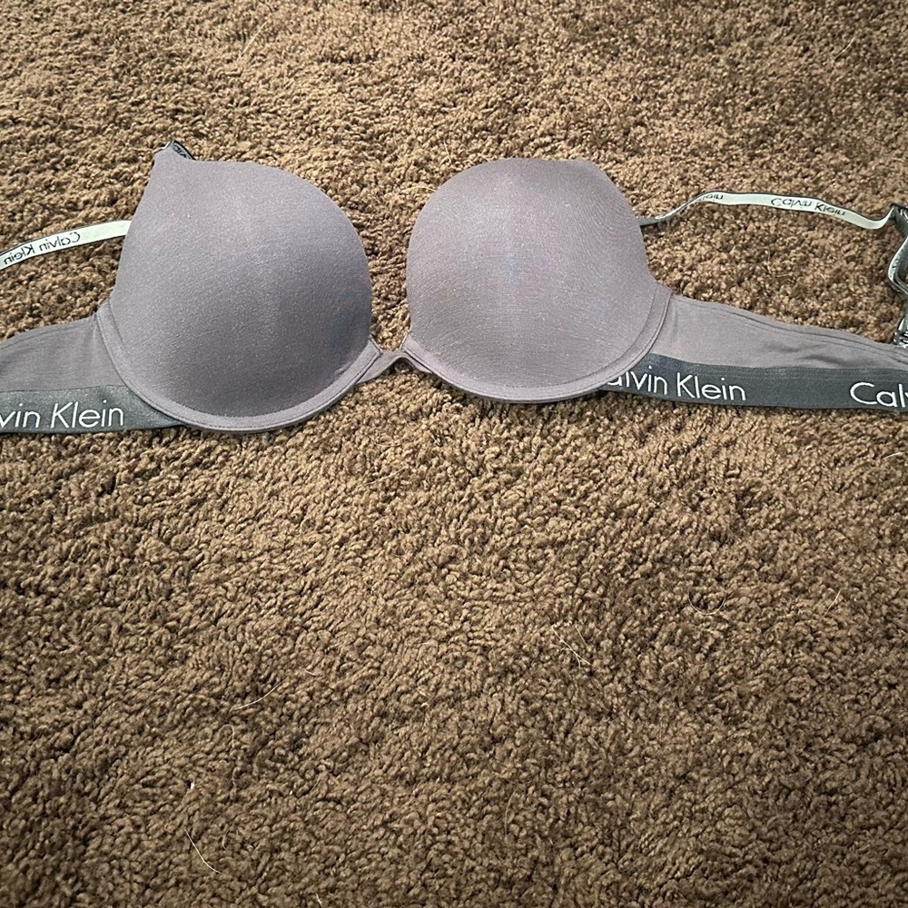 Calvin Klein Charcoal Gray Bra